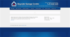 Desktop Screenshot of baysidegaragecentre.com.au
