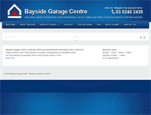 Tablet Screenshot of baysidegaragecentre.com.au